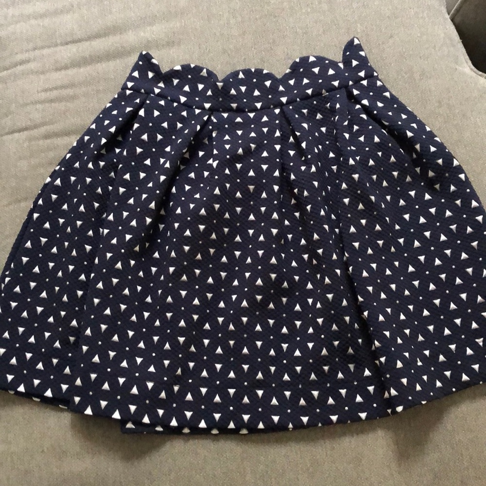 High Waisted Scalloped Skirt